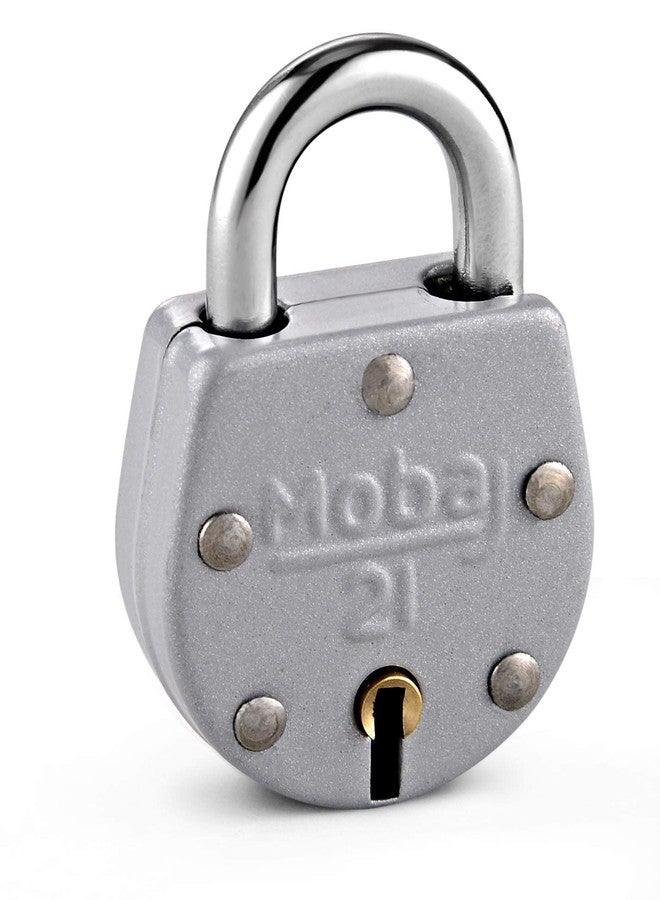 Mobaj Padlock No21® (Size-21MM)(Grey, Green, Red & Black Colour)(Material-Mild Steel) - Image 2